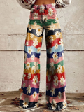 León - Pantalones Florales Elegantes