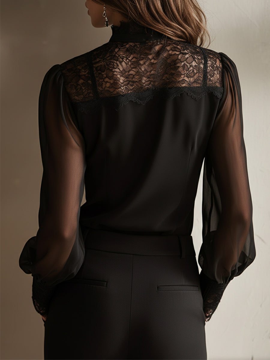 Rocio | Blusa Elegante con Cuello Alto