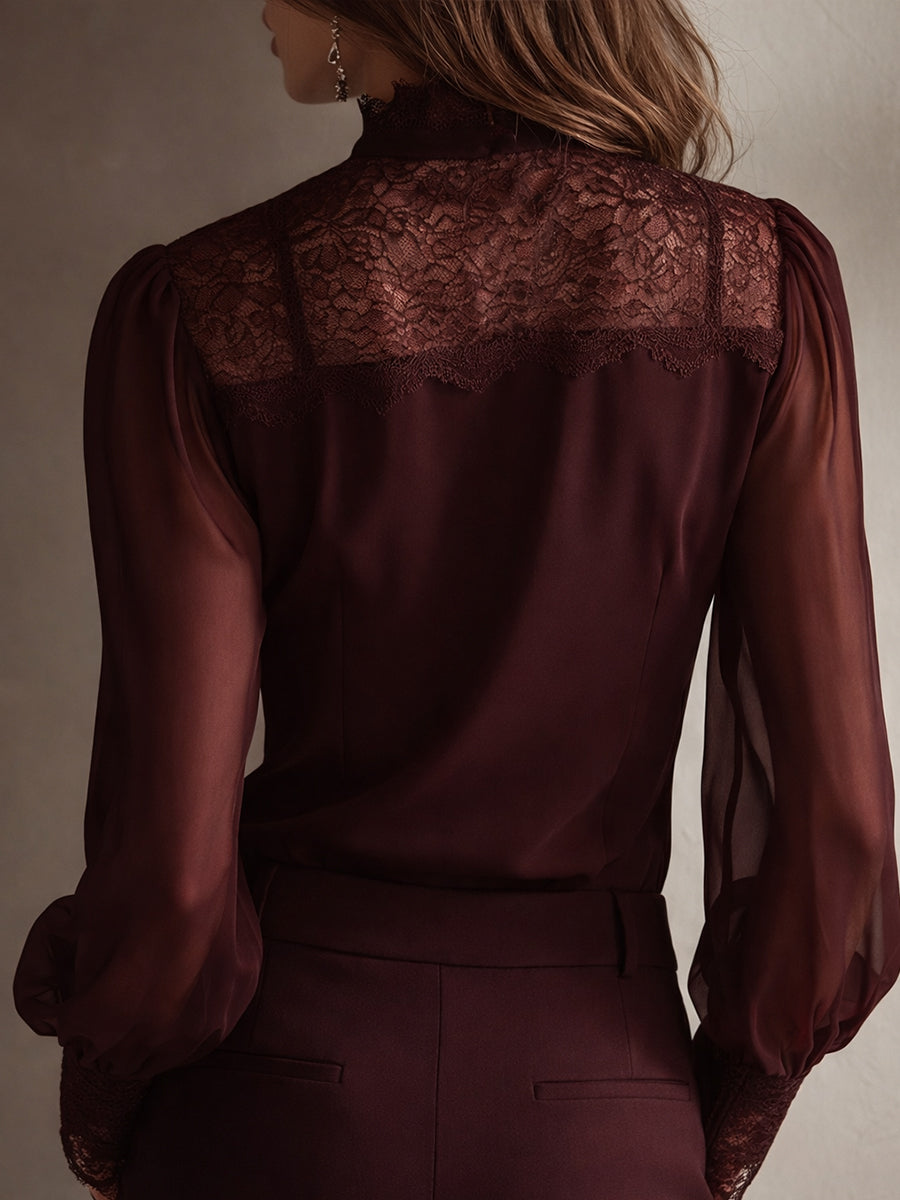 Rocio | Blusa Elegante con Cuello Alto