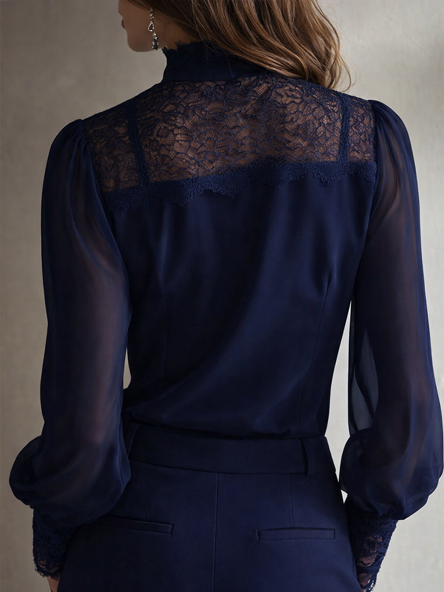 Rocio | Blusa Elegante con Cuello Alto